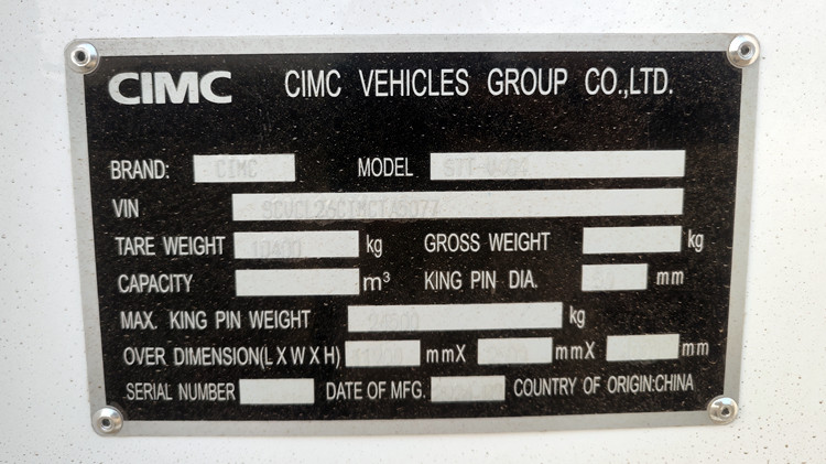 CIMC 4 Axle Cement Bulker Truck Price for Sale