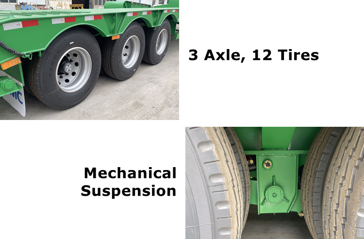 CIMC Low Bed Trailer Truck with Folding Ramp
