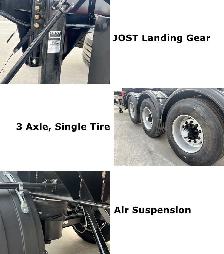 CIMC Container Chassis for Sale in UAE with Single Tire & Air Suspension