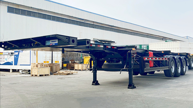 CIMC Container Chassis for Sale in UAE with Single Tire & Air Suspension