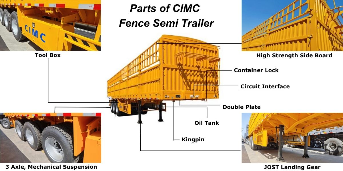 CIMC Fence/Sidewall Cargo Semi Trailer for Sale