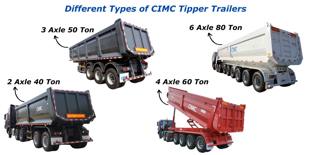 CIMC Heavy Duty Semi Tipper Trailer Price List
