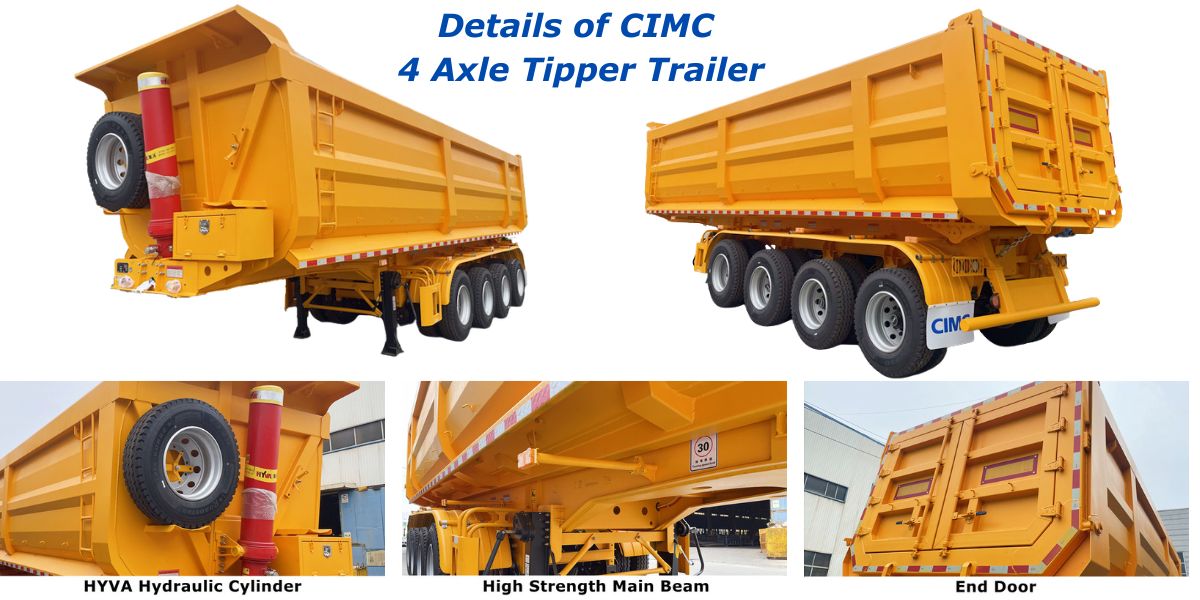 CIMC Heavy Duty Semi Tipper Trailer Price List