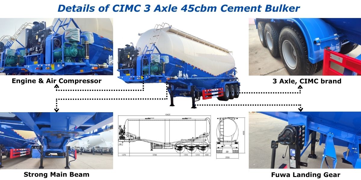 CIMC Cement Bulker Trailer Price List
